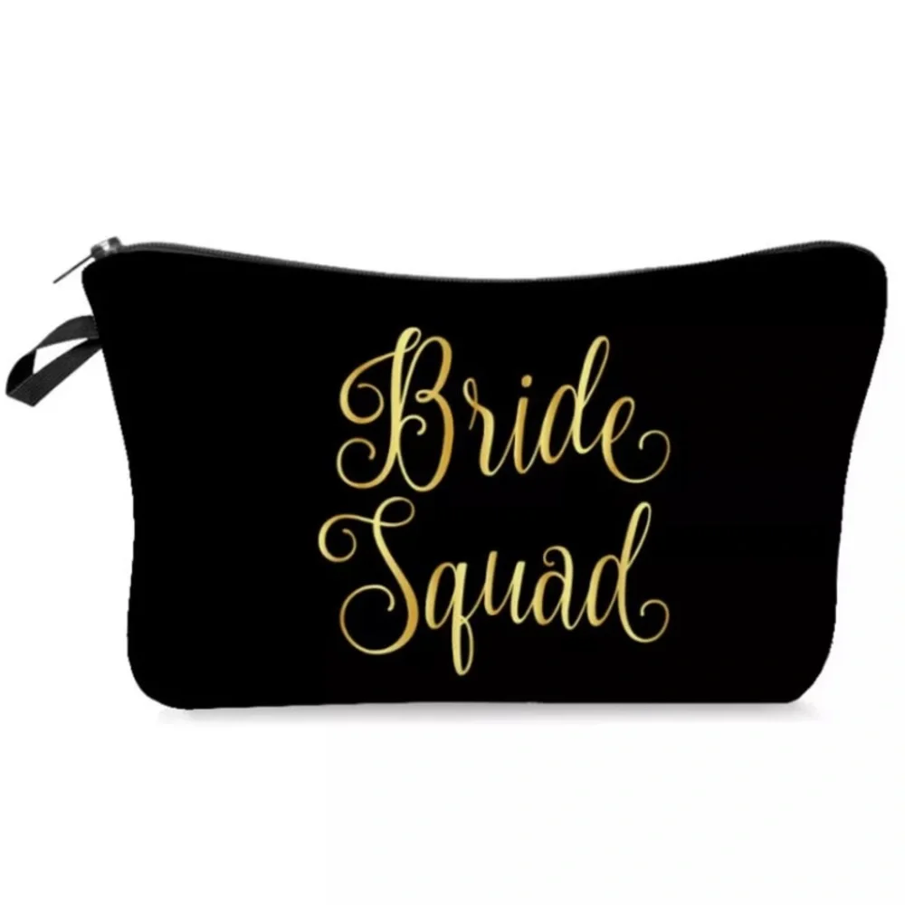 ✨BRIDE SQUAD✨NEW BLACK & GOLD MAKEUP BAG‎
